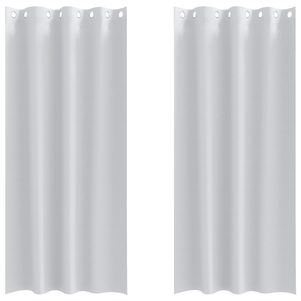 vidaXL Perdele cu perdele 2 pcs Gri deschis 260 x 140 cm Poliester