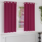 vidaXL Perdele cu perdele 2 pcs Roșu Vin 175 x 140 cm Poliester