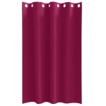 vidaXL Perdele cu perdele 2 pcs Roșu Vin 175 x 140 cm Poliester
