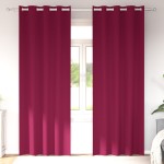 vidaXL Perdele cu perdele 2 pcs Roșu Vin 245 x 140 cm Poliester vidaXL Perdele cu perdele 2 pcs Roșu Vin 245 x 140 cm Poliester