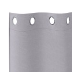 vidaXL Perdele cu perdele 2 pcs Gri metalic 245 x 140 cm Poliester