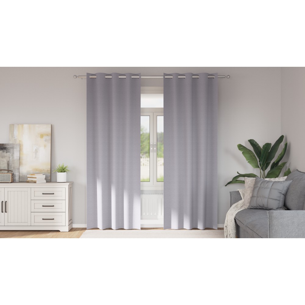 vidaXL Perdele cu perdele 2 pcs Gri metalic 260 x 140 cm Poliester