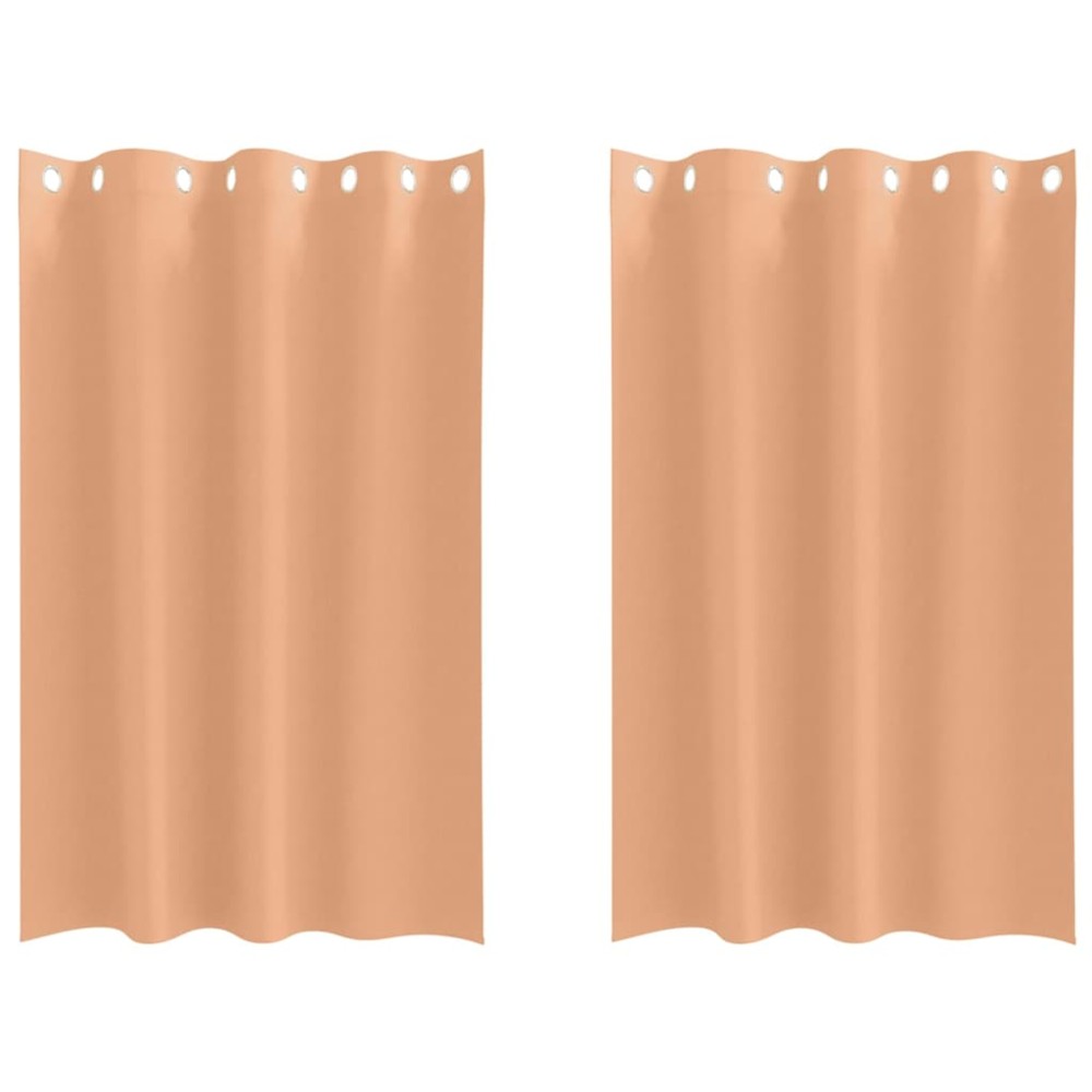 vidaXL Perdele cu perdele 2 pcs Maro deschis 175 x 140 cm Poliester