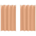 vidaXL Perdele cu perdele 2 pcs Maro deschis 175 x 140 cm Poliester vidaXL Perdele cu perdele 2 pcs Maro deschis 175 x 140 cm Poliester