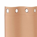 vidaXL Perdele cu perdele 2 pcs Maro deschis 245 x 140 cm Poliester vidaXL Perdele cu perdele 2 pcs Maro deschis 245 x 140 cm Poliester