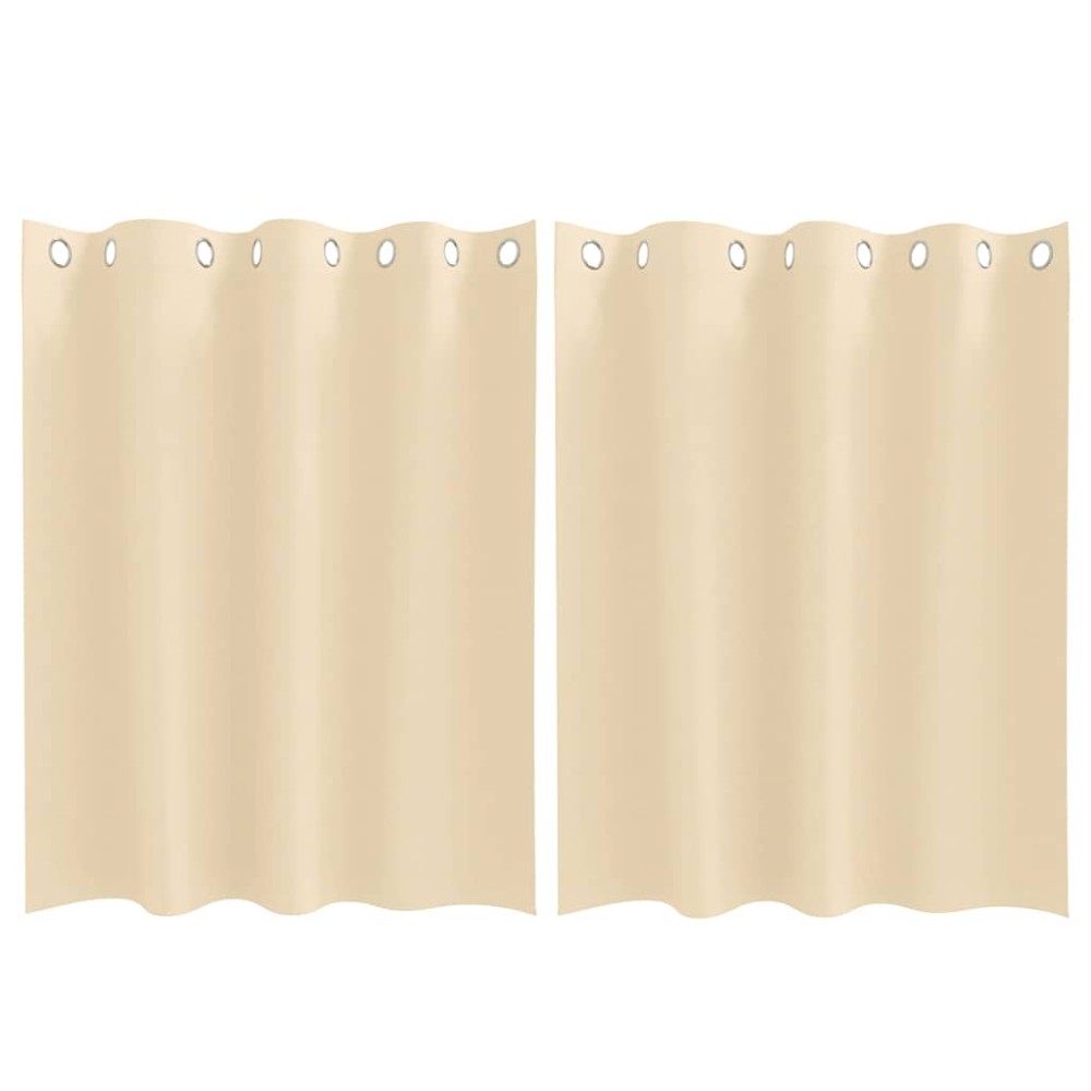 vidaXL Perdele cu perdele 2 pcs Crem 140 x 140 cm Poliester