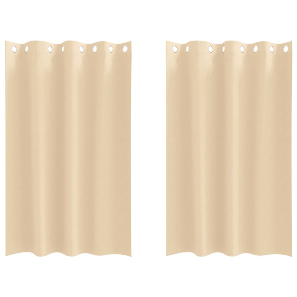 vidaXL Perdele cu perdele 2 pcs Crem 175 x 140 cm Poliester