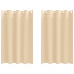 vidaXL Perdele cu perdele 2 pcs Crem 175 x 140 cm Poliester