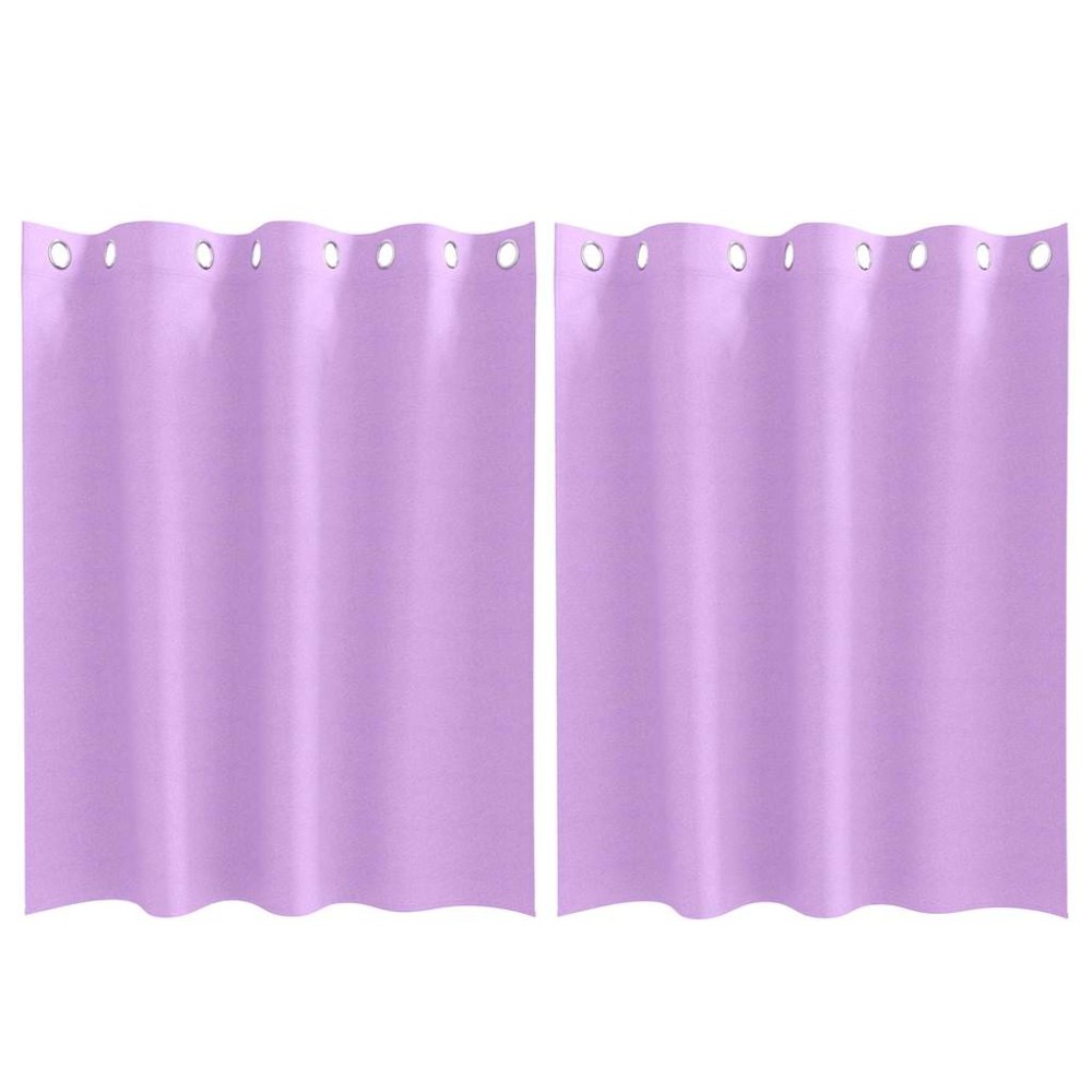 vidaXL Perdele cu perdele 2 pcs Violet 140 x 140 cm Poliester