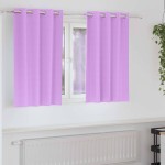 vidaXL Perdele cu perdele 2 pcs Violet 140 x 140 cm Poliester vidaXL Perdele cu perdele 2 pcs Violet 140 x 140 cm Poliester