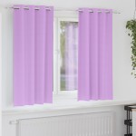 vidaXL Perdele cu perdele 2 pcs Violet 175 x 140 cm Poliester vidaXL Perdele cu perdele 2 pcs Violet 175 x 140 cm Poliester