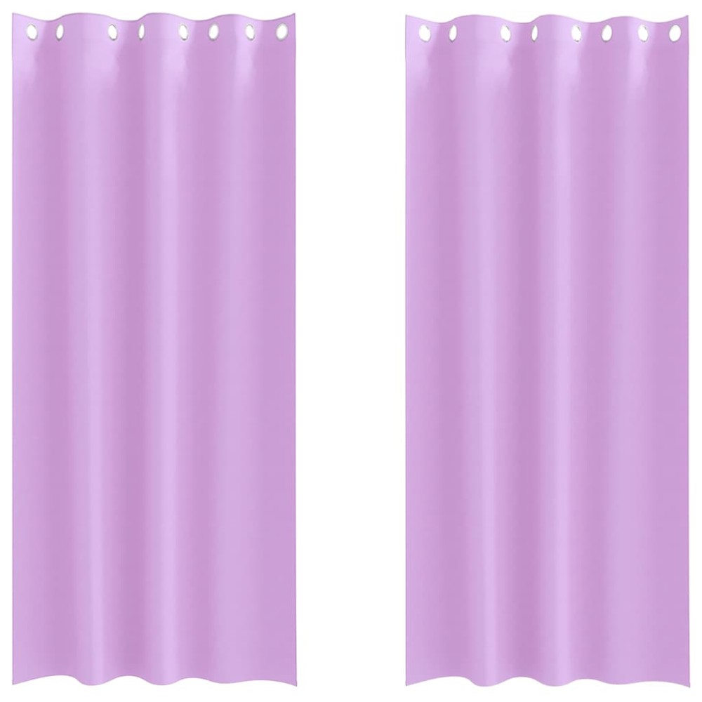vidaXL Perdele cu perdele 2 pcs Violet 260 x 140 cm Poliester