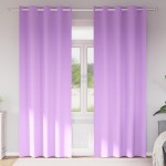 vidaXL Perdele cu perdele 2 pcs Violet Poliester vidaXL Perdele cu perdele 2 pcs Violet Poliester