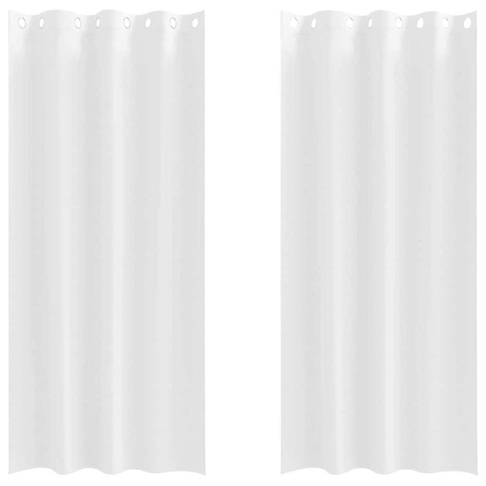 vidaXL Perdele Opaque cu Inel 2 pcs Alb pur 225 x 140 cm Poliester