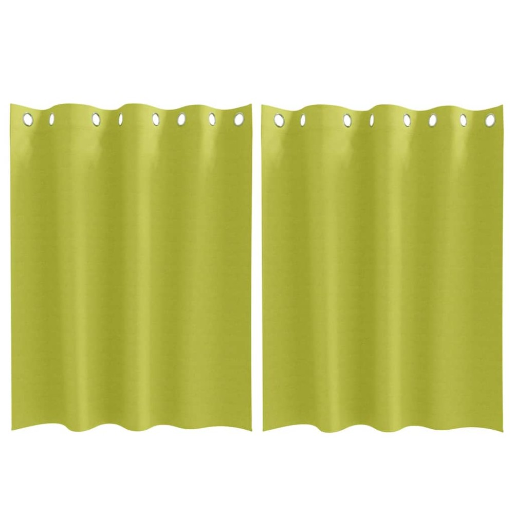 vidaXL Perdele cu perdele 2 pcs Verde măr 140 x 140 cm Poliester