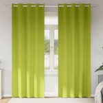 vidaXL Perdele cu perdele 2 pcs Verde măr 260 x 140 cm Poliester vidaXL Perdele cu perdele 2 pcs Verde măr 260 x 140 cm Poliester