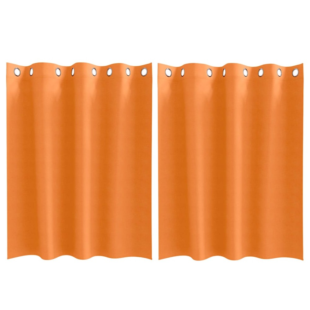 vidaXL Perdele 2 pcs Portocaliu intens 140 x 140 cm Poliester