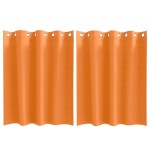 vidaXL Perdele 2 pcs Portocaliu intens 140 x 140 cm Poliester