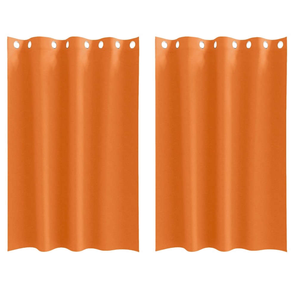 vidaXL Perdele 2 pcs Portocaliu intens 175 x 140 cm Poliester