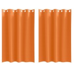 vidaXL Perdele 2 pcs Portocaliu intens 175 x 140 cm Poliester