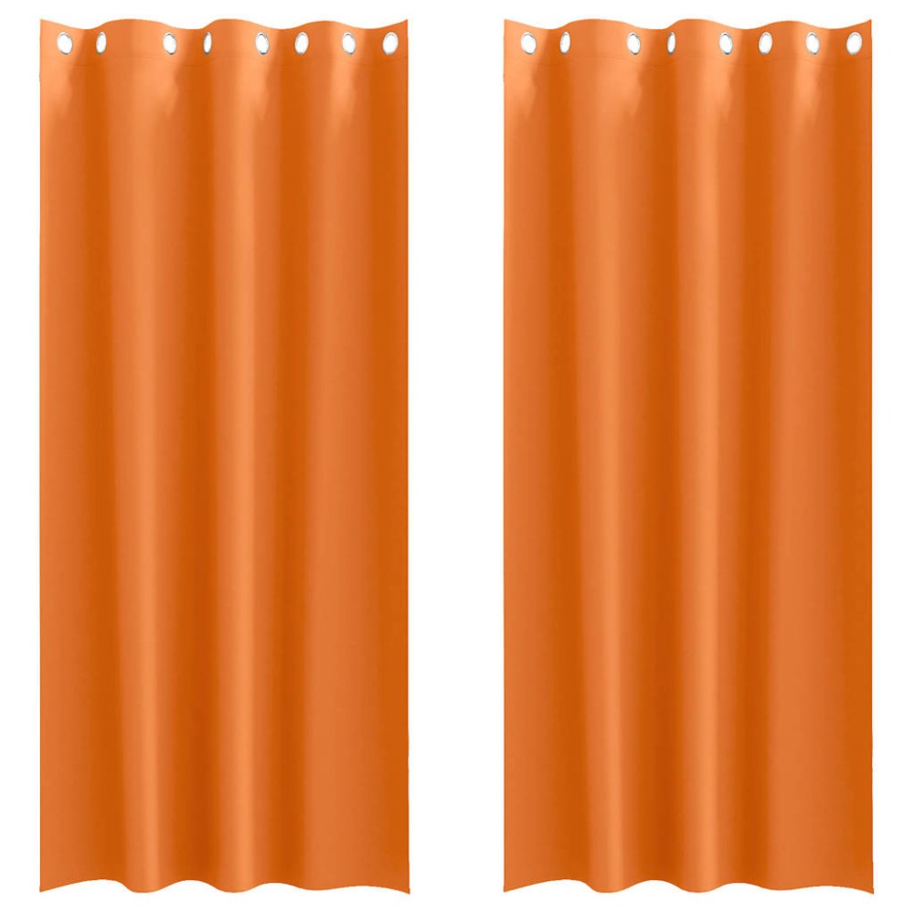 vidaXL Perdele 2 pcs Portocaliu intens 225 x 140 cm Poliester