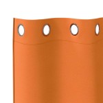 vidaXL Perdele 2 pcs Portocaliu intens 245 x 140 cm Poliester