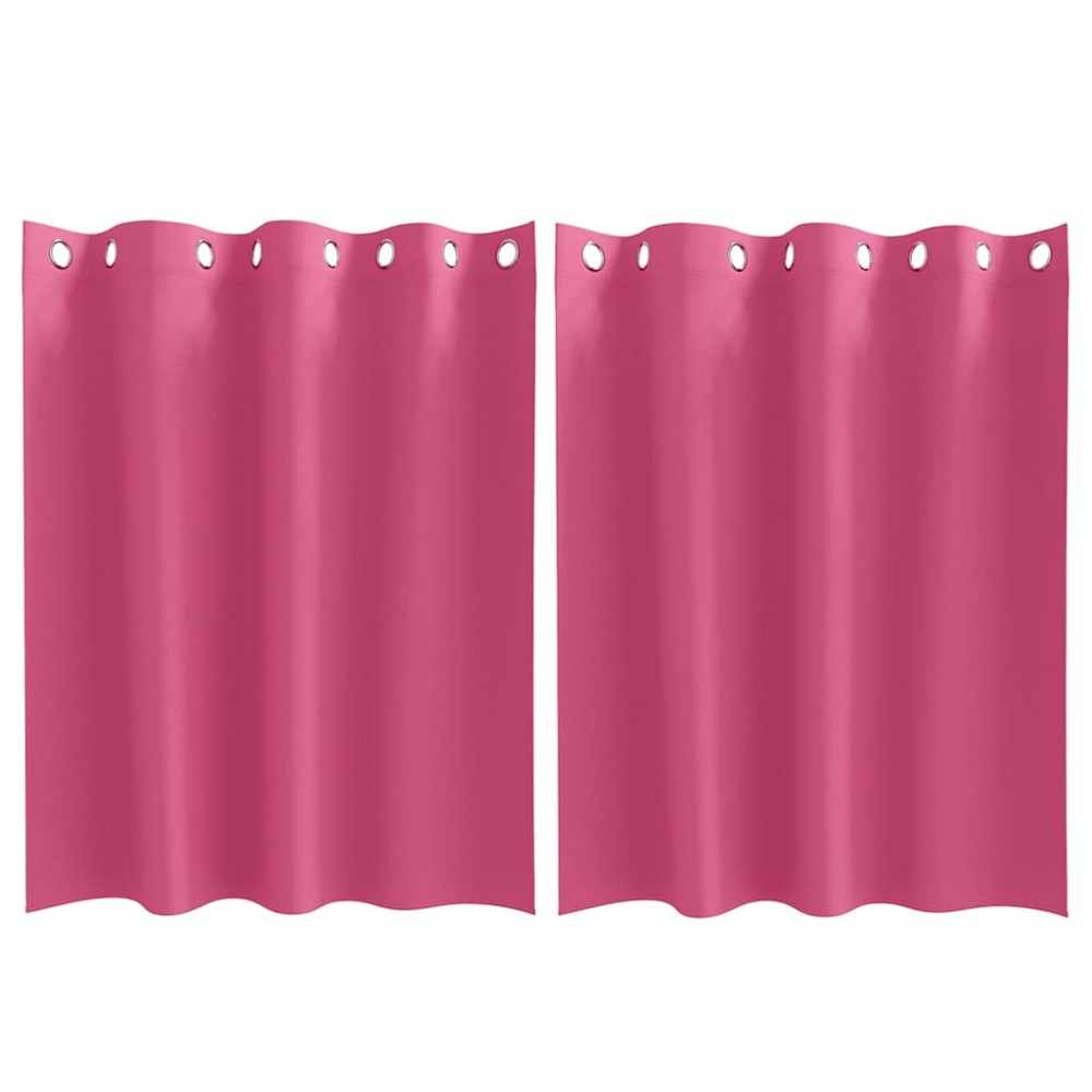 vidaXL Perdele cu perdele 2 pcs Roz intens 140 x 140 cm Poliester