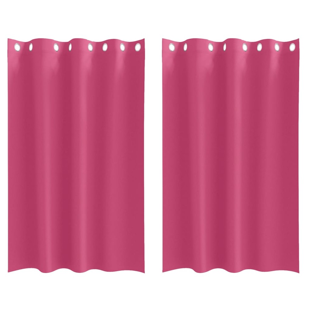 vidaXL Perdele cu perdele 2 pcs Roz intens 175 x 140 cm Poliester
