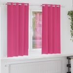 vidaXL Perdele cu perdele 2 pcs Roz intens 175 x 140 cm Poliester vidaXL Perdele cu perdele 2 pcs Roz intens 175 x 140 cm Poliester