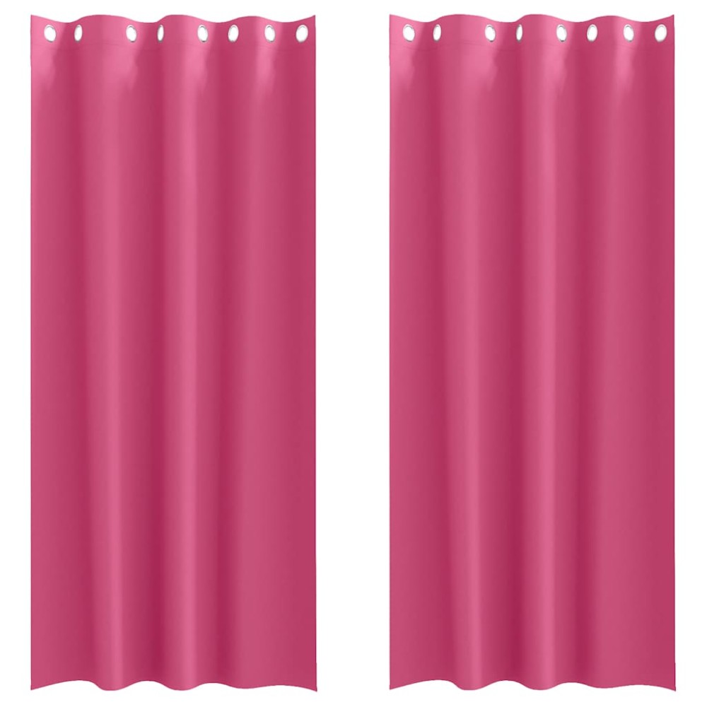 vidaXL Perdele cu perdele 2 pcs Roz intens 245 x 140 cm Poliester