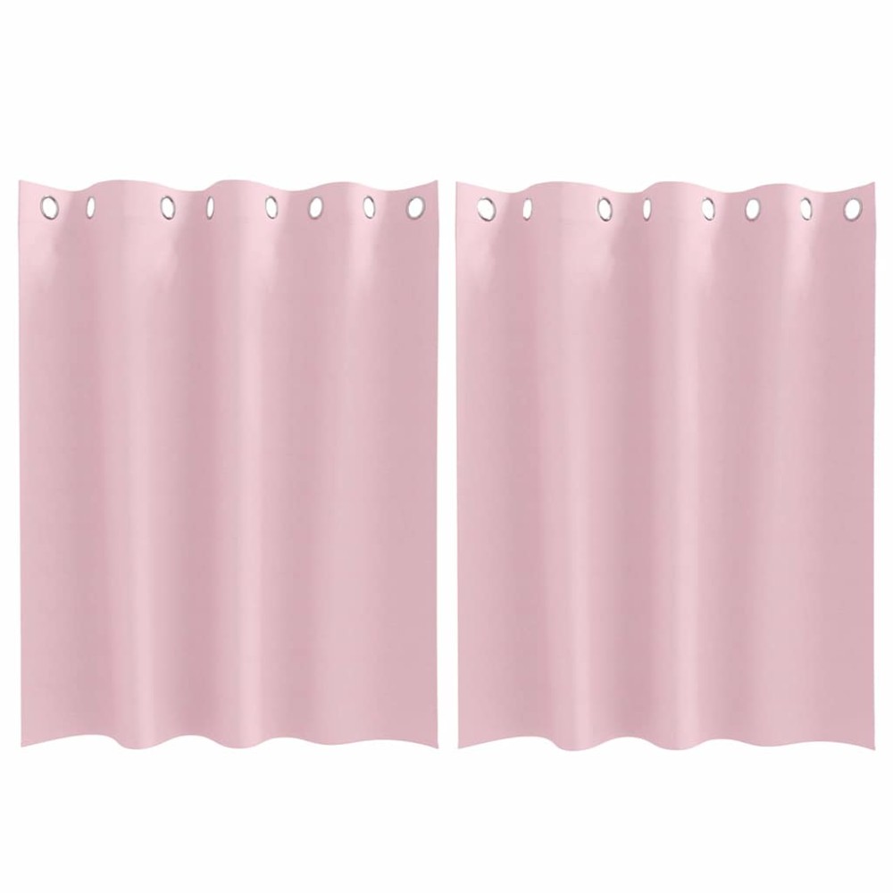 vidaXL Perdele cu perdele 2 pcs Roz bebeluș 140 x 140 cm Poliester