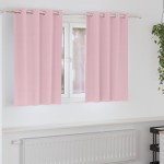 vidaXL Perdele cu perdele 2 pcs Roz bebeluș 140 x 140 cm Poliester vidaXL Perdele cu perdele 2 pcs Roz bebeluș 140 x 140 cm Poliester