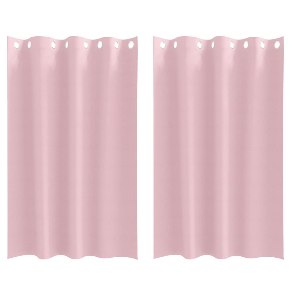vidaXL Perdele cu perdele 2 pcs Roz bebeluș 175 x 140 cm Poliester