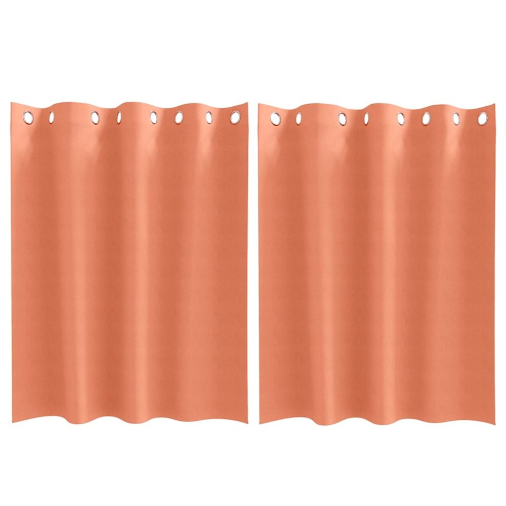 vidaXL Perdele cu perdele 2 pcs Terracota 140 x 140 cm Poliester