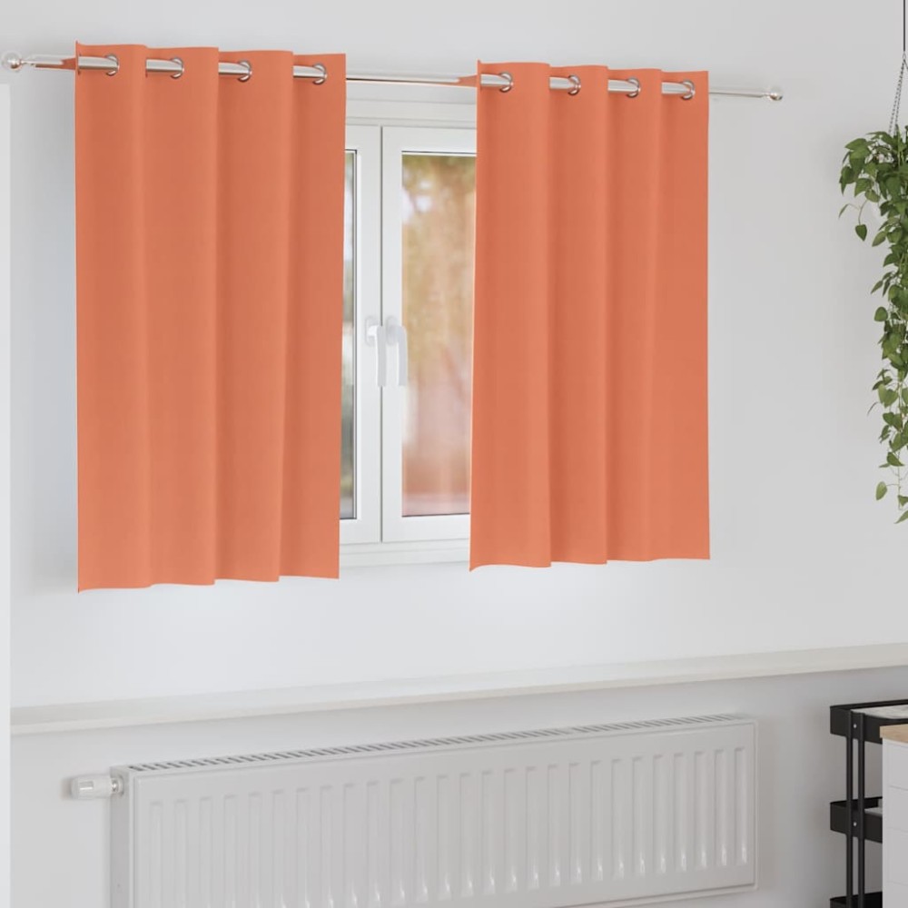 vidaXL Perdele cu perdele 2 pcs Terracota 140 x 140 cm Poliester