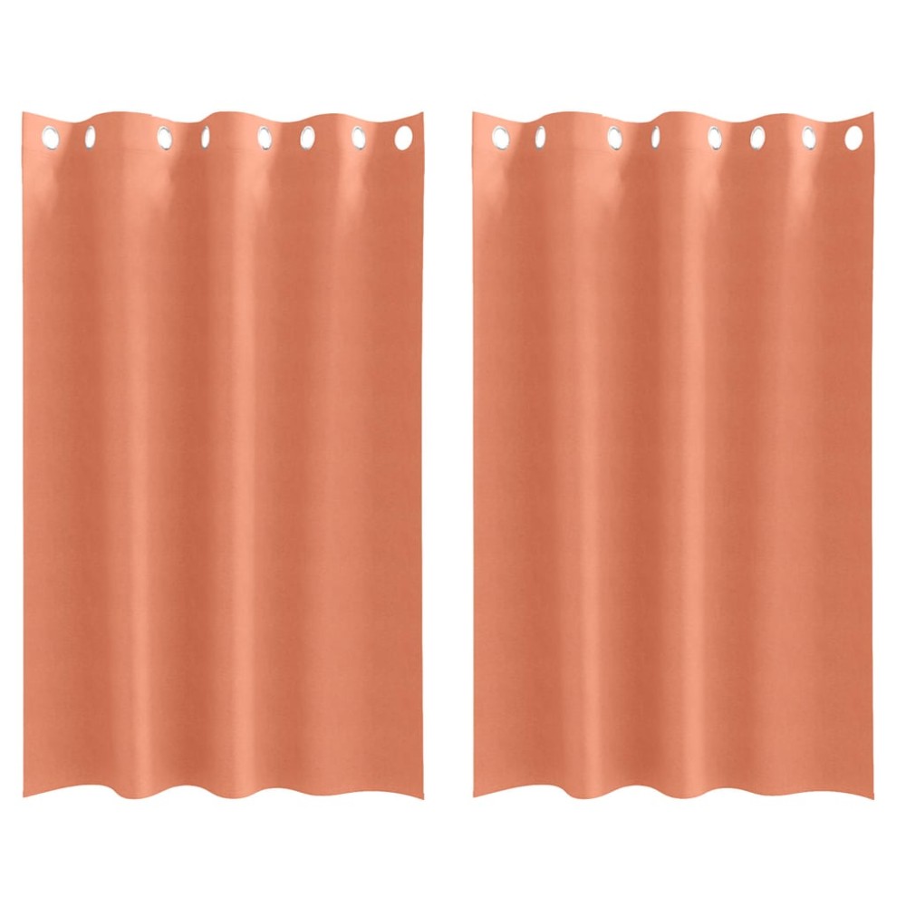 vidaXL Perdele cu perdele 2 pcs Terracota 175 x 140 cm Poliester