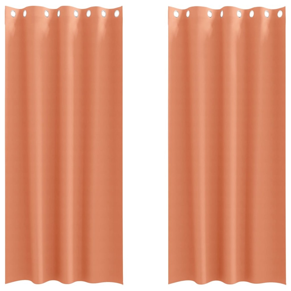 vidaXL Perdele cu perdele 2 pcs Terracota 225 x 140 cm Poliester
