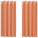 vidaXL Perdele cu perdele 2 pcs Terracota 225 x 140 cm Poliester