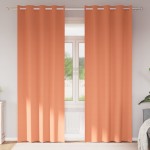 vidaXL Perdele cu perdele 2 pcs Terracota 225 x 140 cm Poliester