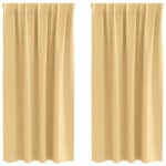 vidaXL Perdele Opaque cu Inel 2 pcs Bej 175 x 140 cm Poliester