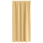 vidaXL Perdele Opaque cu Inel 2 pcs Bej 175 x 140 cm Poliester