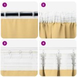 vidaXL Perdele cu perdele 2 pcs Bej 225 x 140 cm Poliester