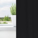 vidaXL Perdele Opaque cu Inel 2 pcs Negru 140 x 140 cm Poliester