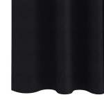 vidaXL Perdele Opaque cu Inel 2 pcs Negru 140 x 140 cm Poliester