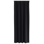 vidaXL Perdele cu perdele 2 pcs Negru 245 x 140 cm Poliester vidaXL Perdele cu perdele 2 pcs Negru 245 x 140 cm Poliester