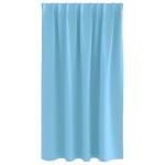 vidaXL Perdele cu perdele 2 pcs Albastru deschis Poliester vidaXL Perdele cu perdele 2 pcs Albastru deschis Poliester