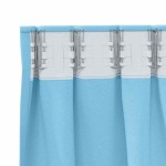vidaXL Perdele 2 pcs Albastru deschis 260 x 140 cm Poliester