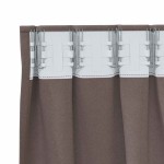 vidaXL Perdele Opaque cu Inel 2 pcs Maro închis 260 x 140 cm Poliester