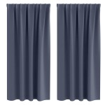 vidaXL Perdele Opaque cu Inel 2 pcs Antracit 175 x 140 cm Poliester