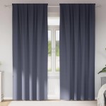 vidaXL Perdele Opaque cu Inel 2 pcs Antracit 225 x 140 cm Poliester